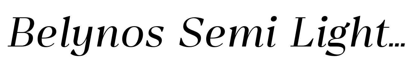 Belynos Semi Light Italic